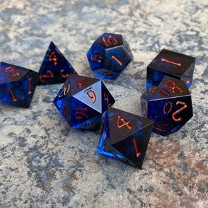 From The Depths Dice Set for DnD | 7 piece sharp edge resin dice set, handmade, custom | RPG dice, Dungeons and Dragons, D&D, Pathfinder