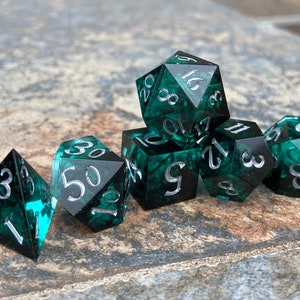 A Call Beyond Dice Set for DnD | 7 piece sharp edge resin dice set, handmade, custom | RPG Dice, Dungeons and Dragons, D&D, Pathfinder