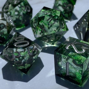 Phylactery of the Lich Dice Set for DnD | 7 piece sharp edge resin dice set, handmade, custom | RPG, Dungeons and Dragons, D&D, Pathfinder