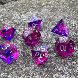 Spell of Ender | Handmade Resin Polyhedral Dice Set for Tabletop Games, RPGs, D&D, Pathfinder, Cyberpunk, Cthulhu