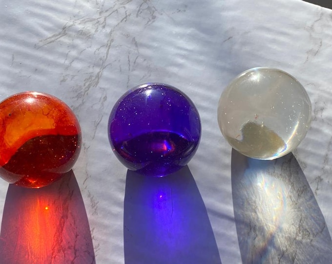 Crystal ball - Hand-made resin-cast decoration/accent/paperweight