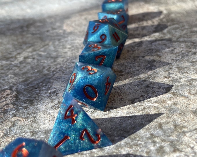 Moss of the Moor - Sharp DnD Dice - Opaque - Handmade resin dice set for Tabletop Gaming- Dungeons & Dragons, Pathfinder, Cthulhu, Cyberpunk