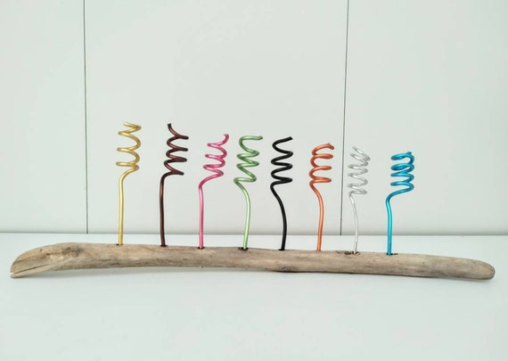 Handmade Wire Rabbit on Driftwood, Home Decor, Gifts, Wire