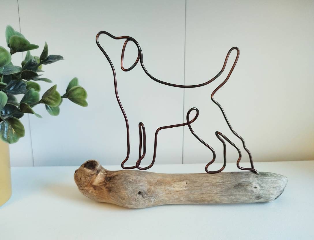 Handmade Wire Labrador on Driftwood Home Decor Dog Gifts - Etsy