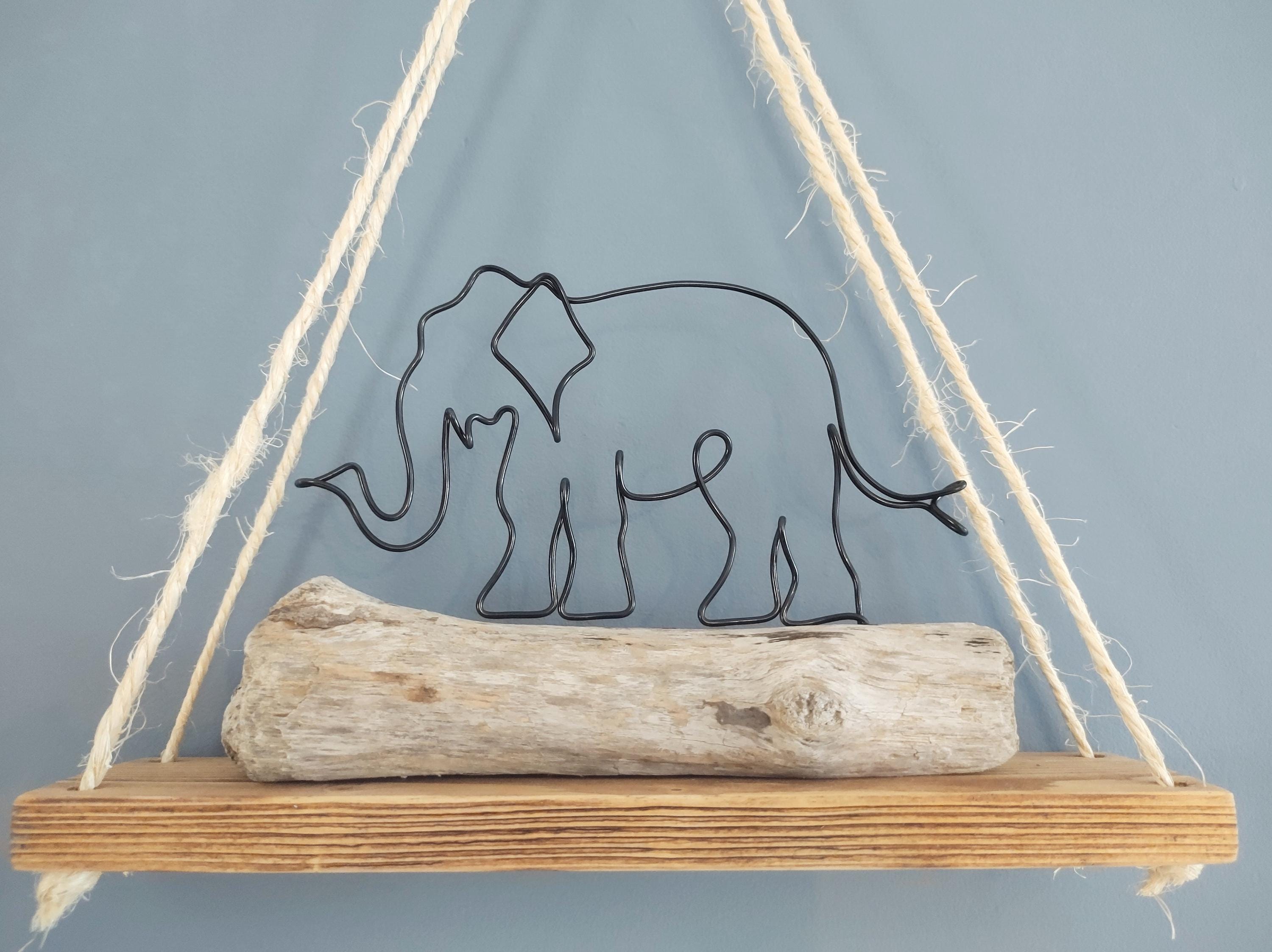 Elefante De Madera Tallada A Mano Artesanal Indú, De Madera | Meses Sin
