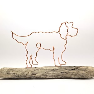 Wire Cockapoo on Wood: Personalised Dog Lovers Gift