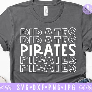 Pirates SVG, Team Pirates svg, dxf and png instant download, Cheer Mom Svg, Pirates Mascot svg, Game Day svg, Game Day Vibes