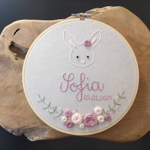 Personalizowana ramka do haftu na urodziny lub urodziny