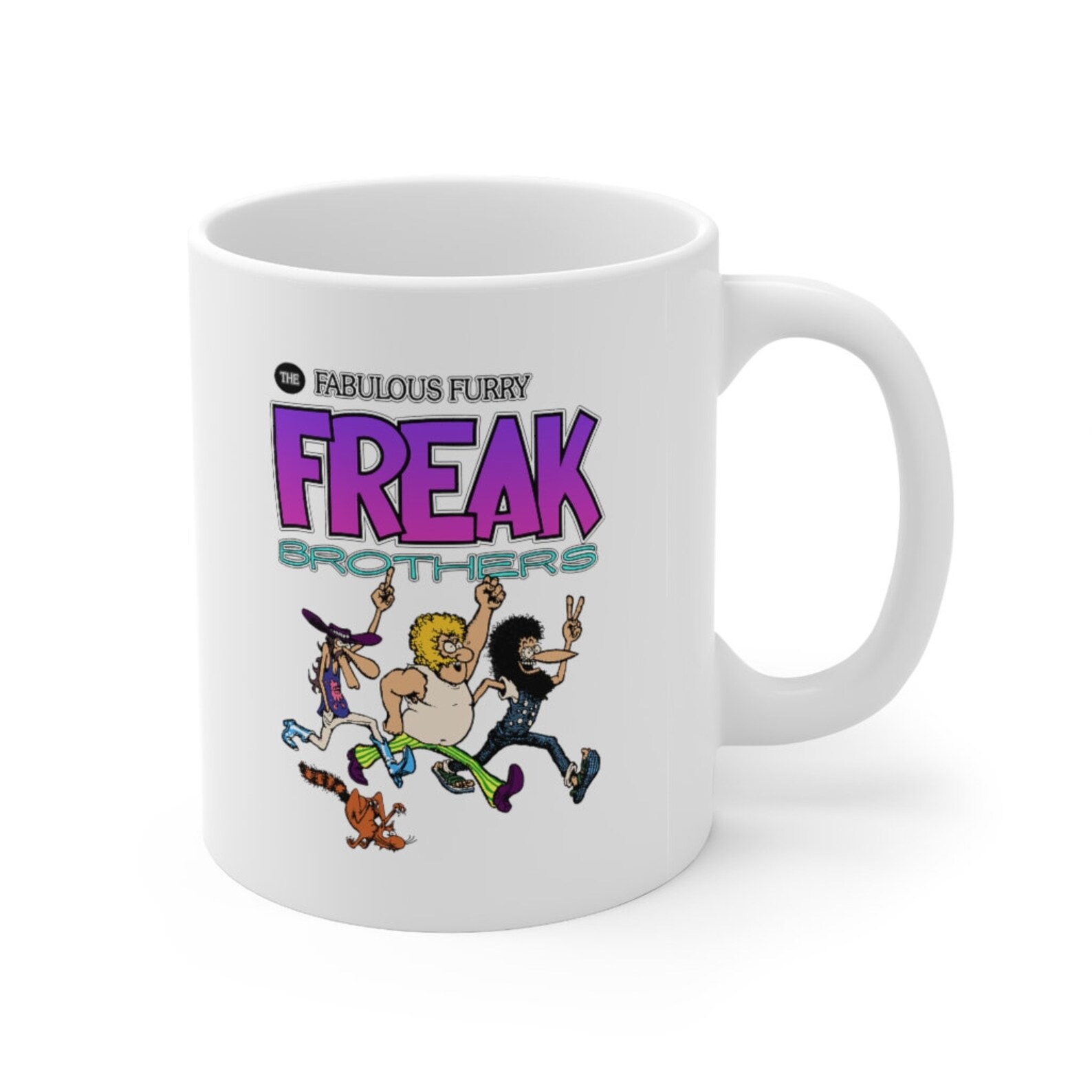 The Fabulous Furry Coffee Mug Freak Brothers Coffee Mug Color Etsy