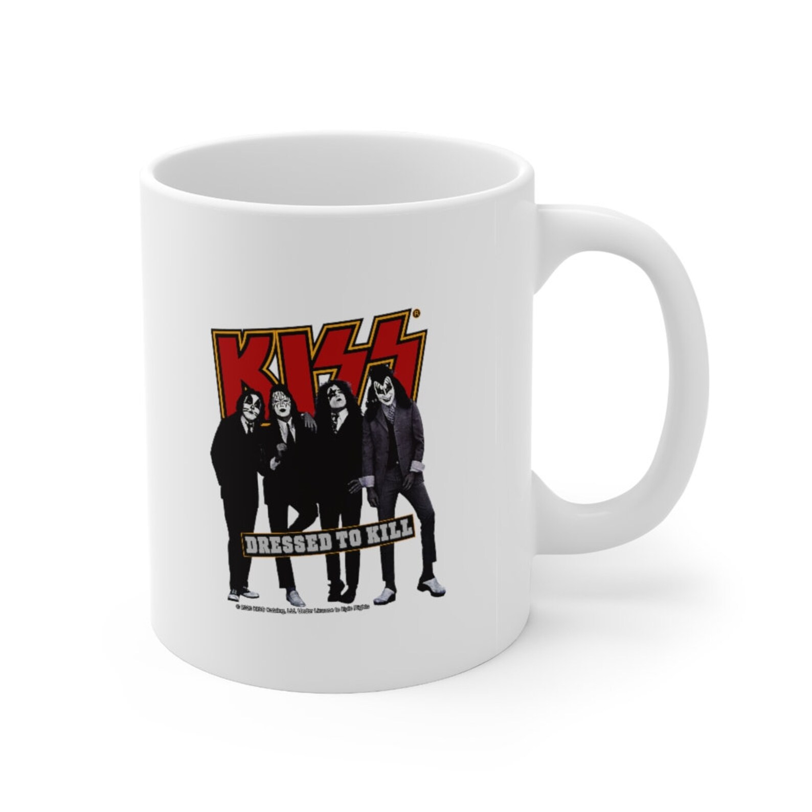 KISS ® The Band Mug Dressed To Kill In Red Mug American Rock Etsy