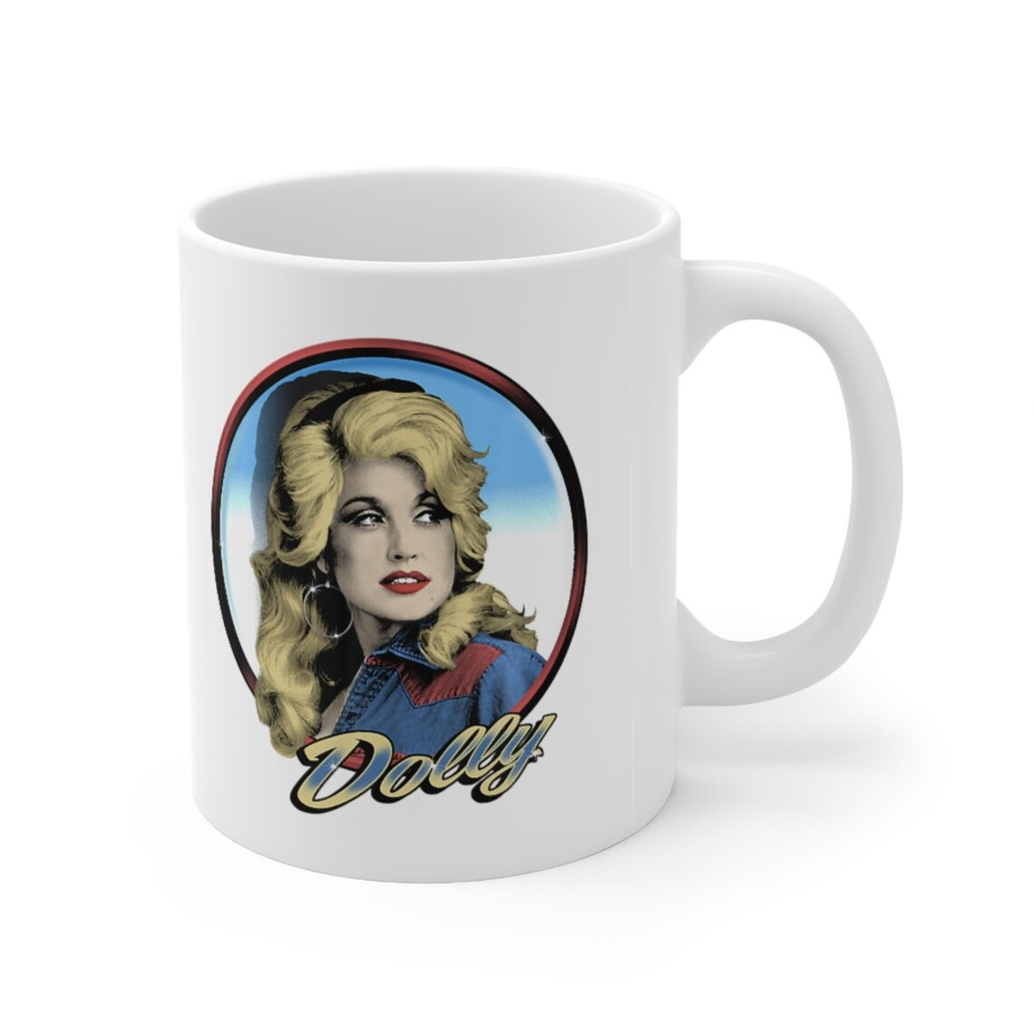 Dolly Parton Coffee Mug Dolly Rebecca Parton Art Coffee Mug Etsy