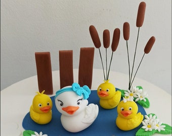 Decorazione Per Torta Anatra Gialla – Set Compleanno Con Palline E Topper Per Cupcake, Baby Shower - 4