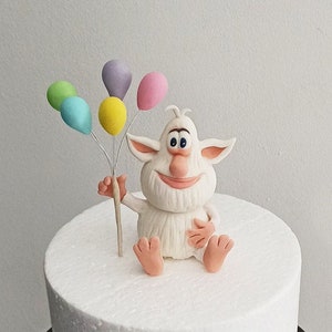 Booba cake topper Lula mouse Personalized name figure Booba Handmade  Baby shower gift Animal cake topper Booba