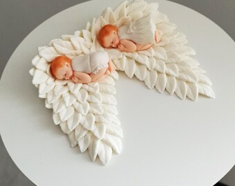 Bébé sur les ailes Petit ange Cake Topper Baby Shower baptême