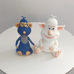 Booba cake topper Lula mouse Personalized name figure Booba Handmade Baby shower gift Animal cake topper Booba Booba+mouse