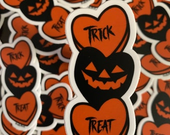 Trick or Treat Pumpkins Sticker | Halloween Stickers | Halloween Decorations | scrapbooking | Hydroflask Stickers