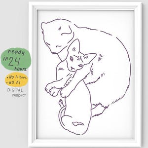 Pet portraits custom painting, caricature pet drawing, hand drawn, pet memorial owners gift, personalized portrait ugly, DIGITAL