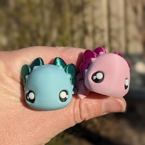 Baby Axolotl - 3D Printed articulated Flexi Fidget toy