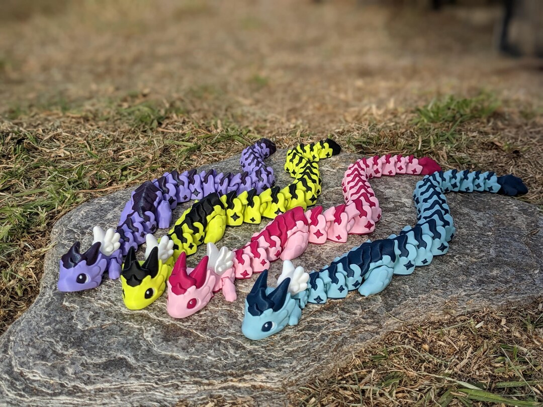 Atira Dragon - 3D Printed Articulated Flexi Fidget Toy - Etsy