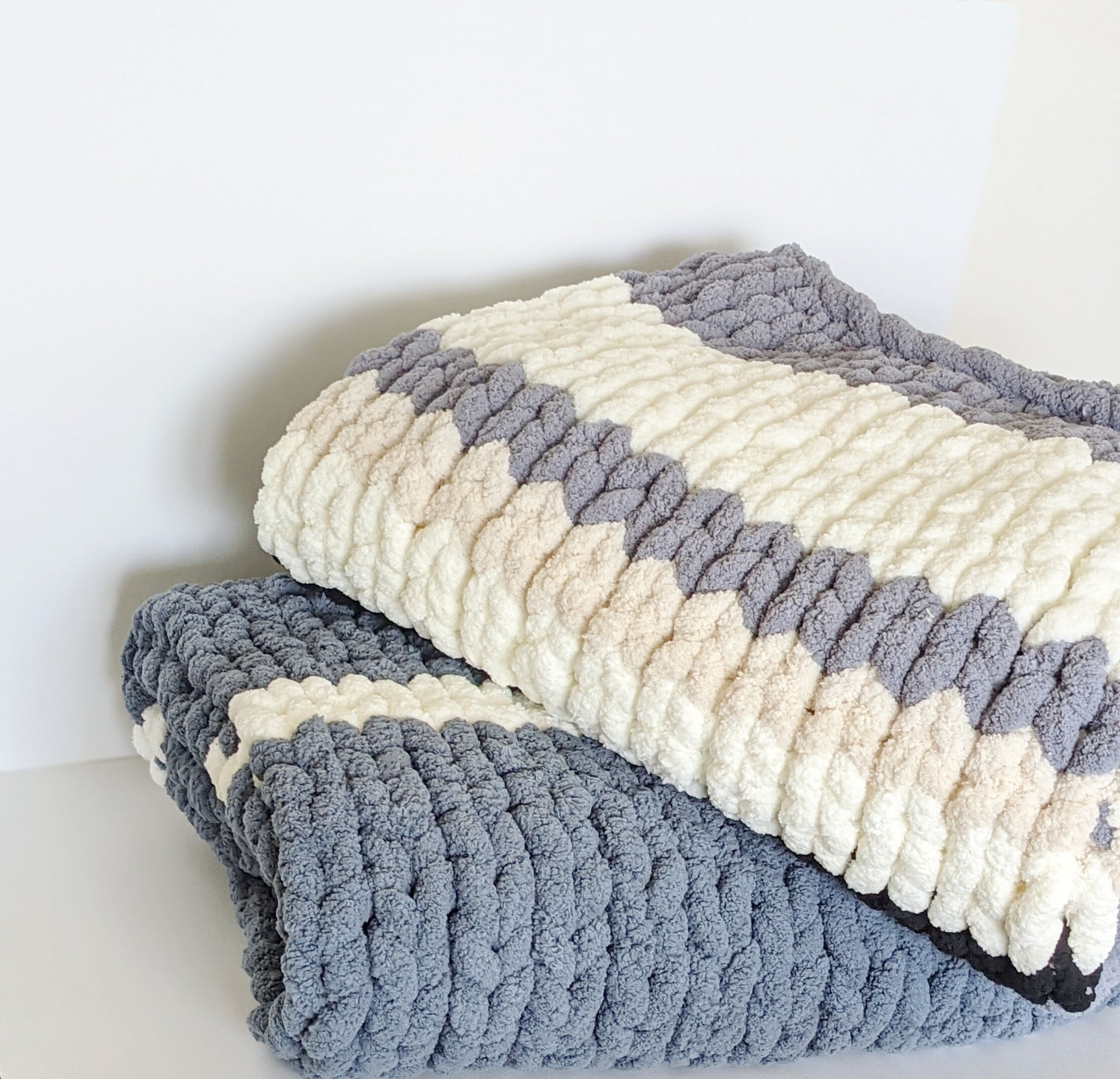 Grey Chunky Blanket/ Grey Chunky Knits/Soft Chunky Etsy