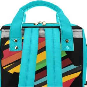 Designer Baby Bag Diaper Bag w/ African Design Custom African Baby Backpack Unisex Baby Shower Gift Ideas image 4