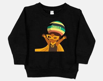 Jamaican Baby Toddler Soft Sweatshirt~Kids Girls Boys Unisex Clothing~Custom Country Pride Clothing~Size 2T to 6