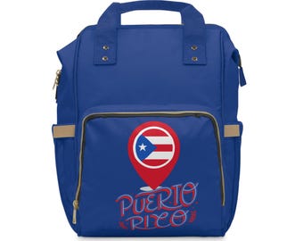 Puerto Rico Multifunctional Diaper Backpack | Baby Bag, Travel Backpack, Stylish Diaper Bag, Parent Tote, Gift for New Parents