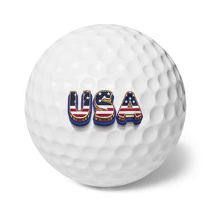 Patriotic Golf Ball Set, USA Flag Design | Perfect for Father&#39;s Day & Golfing Enthusiasts | Gift for Golf Lovers, 4th of July, Sports Events