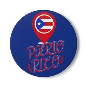 Puerto Rico Inspired Ceramic Coaster, Colorful Gifts for Puerto Rico Lovers, Housewarming Decor, Summer Caribbean Home Decor Vibes