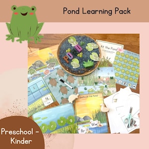 Pond Learning Pack, Preschool Activities, Pond Unit, Montessori Learning, Toddler Activities, Homeschool Printables