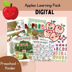 Apples Learning Pack, Homeschool Printables, Sensory Play, Fall Preschool, Preschool Printables