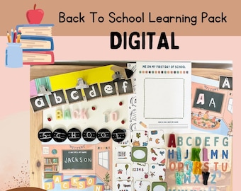 Back To School Learning Pack, Homeschool Printables, Sensory Play Printables, Preschool Learning Materials