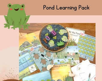 Pond Learning Pack, Preschool Activities, Pond Unit, Montessori Learning, Toddler Activities, Homeschool Printables