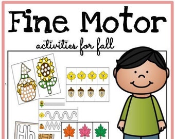 Herbst Preschool Printables - Feinmotorische Aufgaben