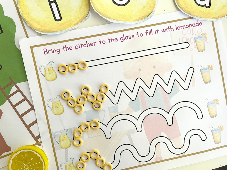Lemonade Learning Pack, Summer Printables, Preschool Activities for