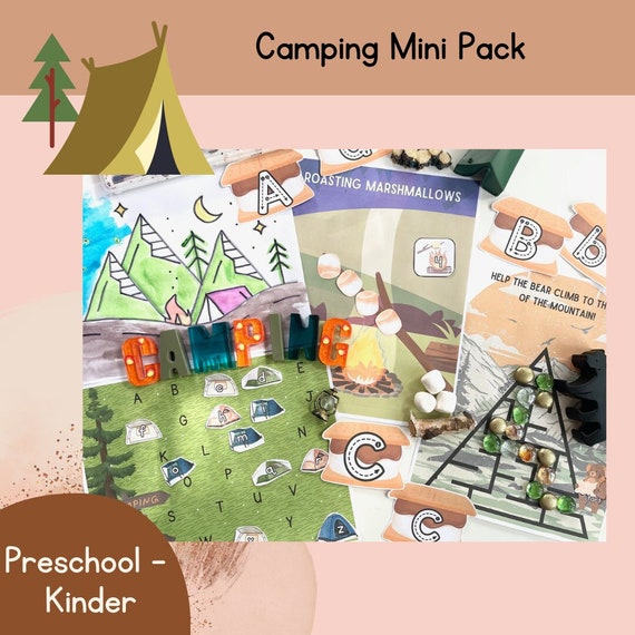 Camping Learning Pack, Summer Printables, Preschool Activities for Summer, Homeschool Unit