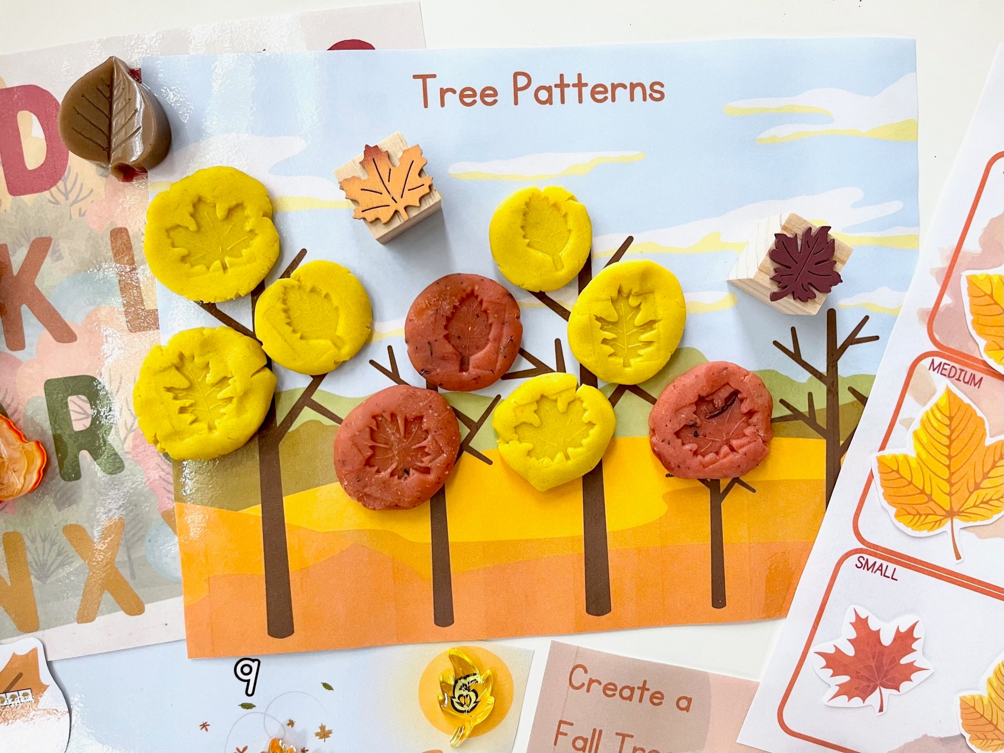 Leaves and Trees Learning Pack Homeschool Printables Sensory Play