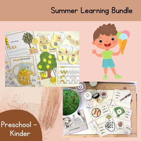 Summer Learning Bundle, Preschool Activities, Summer Print and Play, Sensory Play for Summer