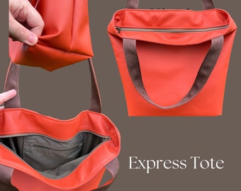 zip top tote bag pattern