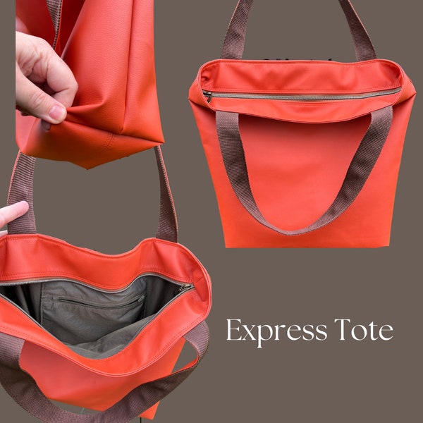 zip top tote bag pattern