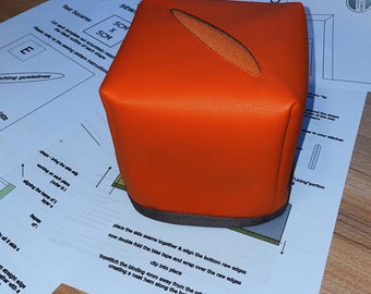 Patrón de costura para tapa de cubo o caja de pañuelos