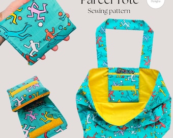 Large Tote bag in a pouch sewing pattern