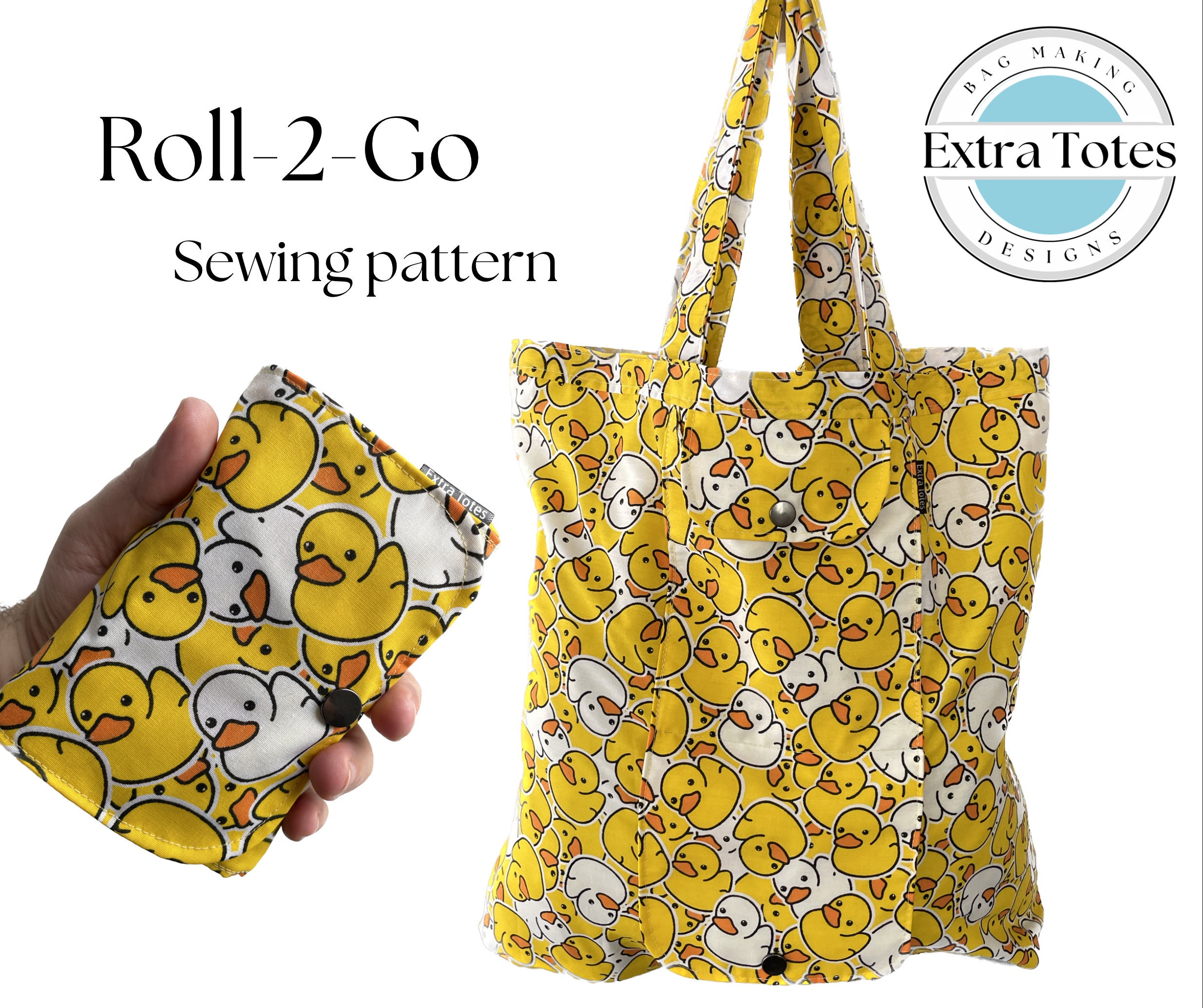 Fold and Go Market Bag FREE sewing pattern & tutorial - Sew Modern Bags