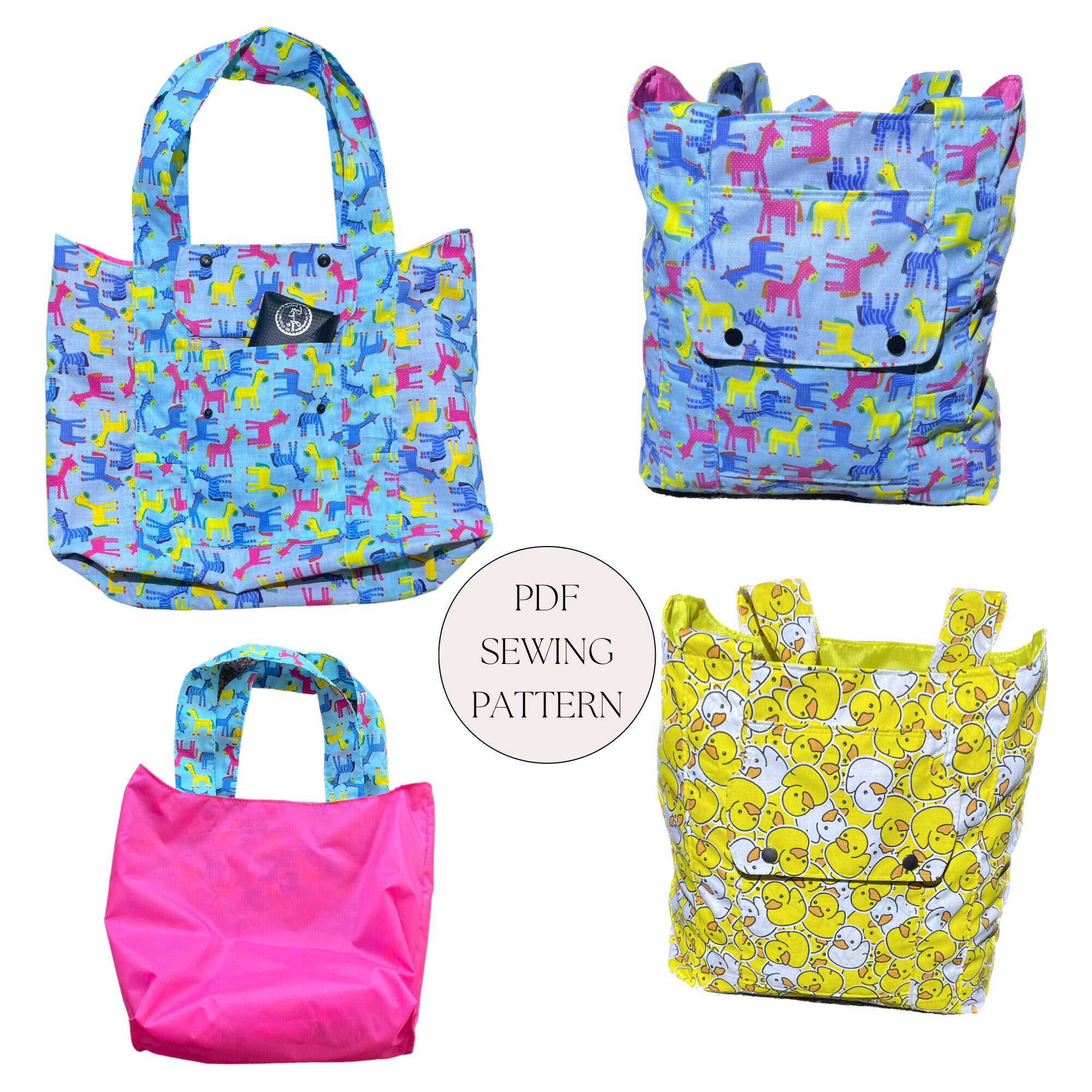 Back 2 Basics Simple Tote Bag Sewing Pattern PDF - Etsy