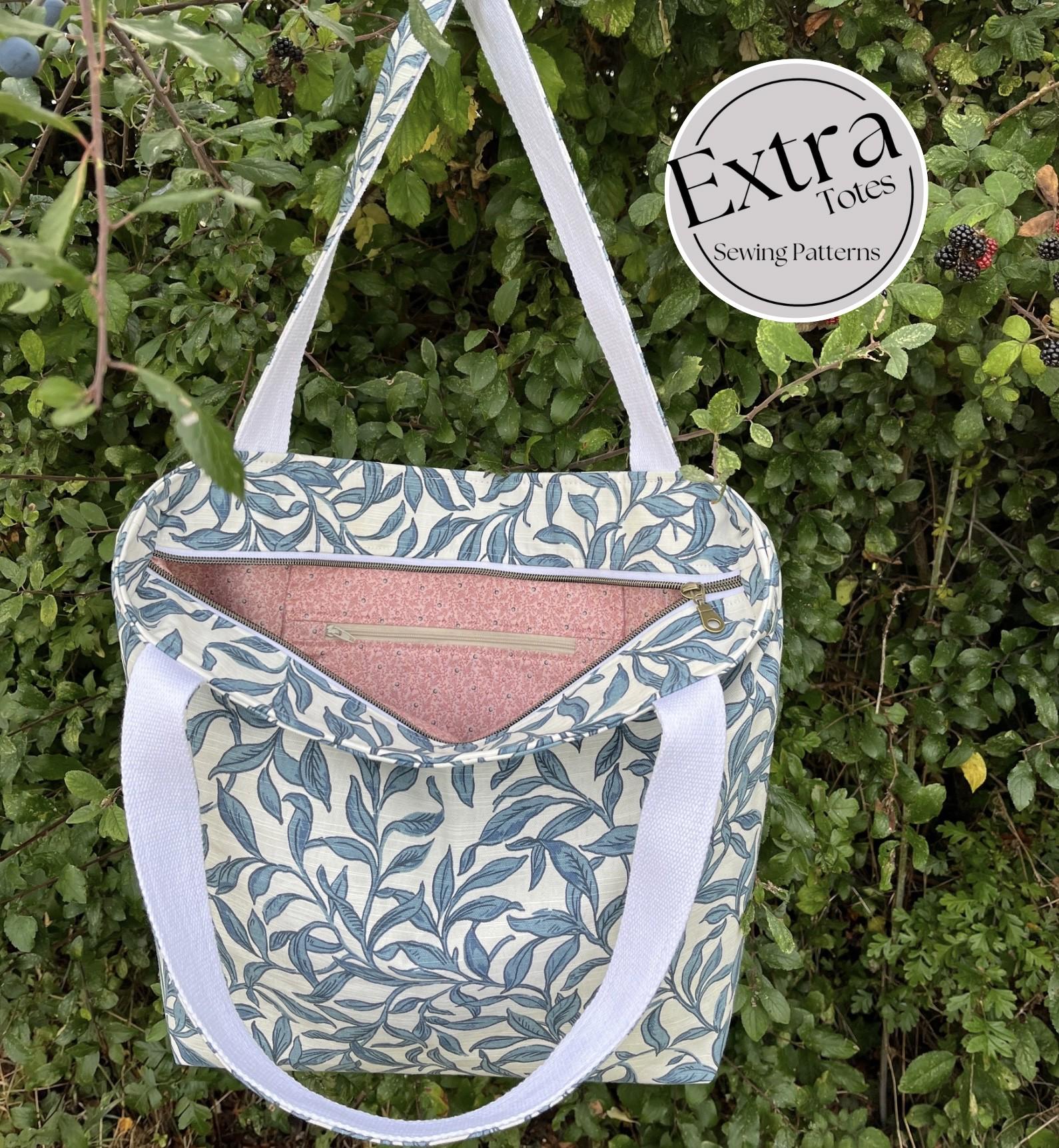 Zip Top Tote Bag Pattern - Etsy