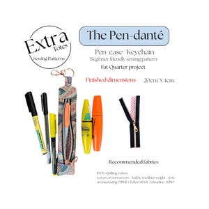 zipped pen case keychain image 4