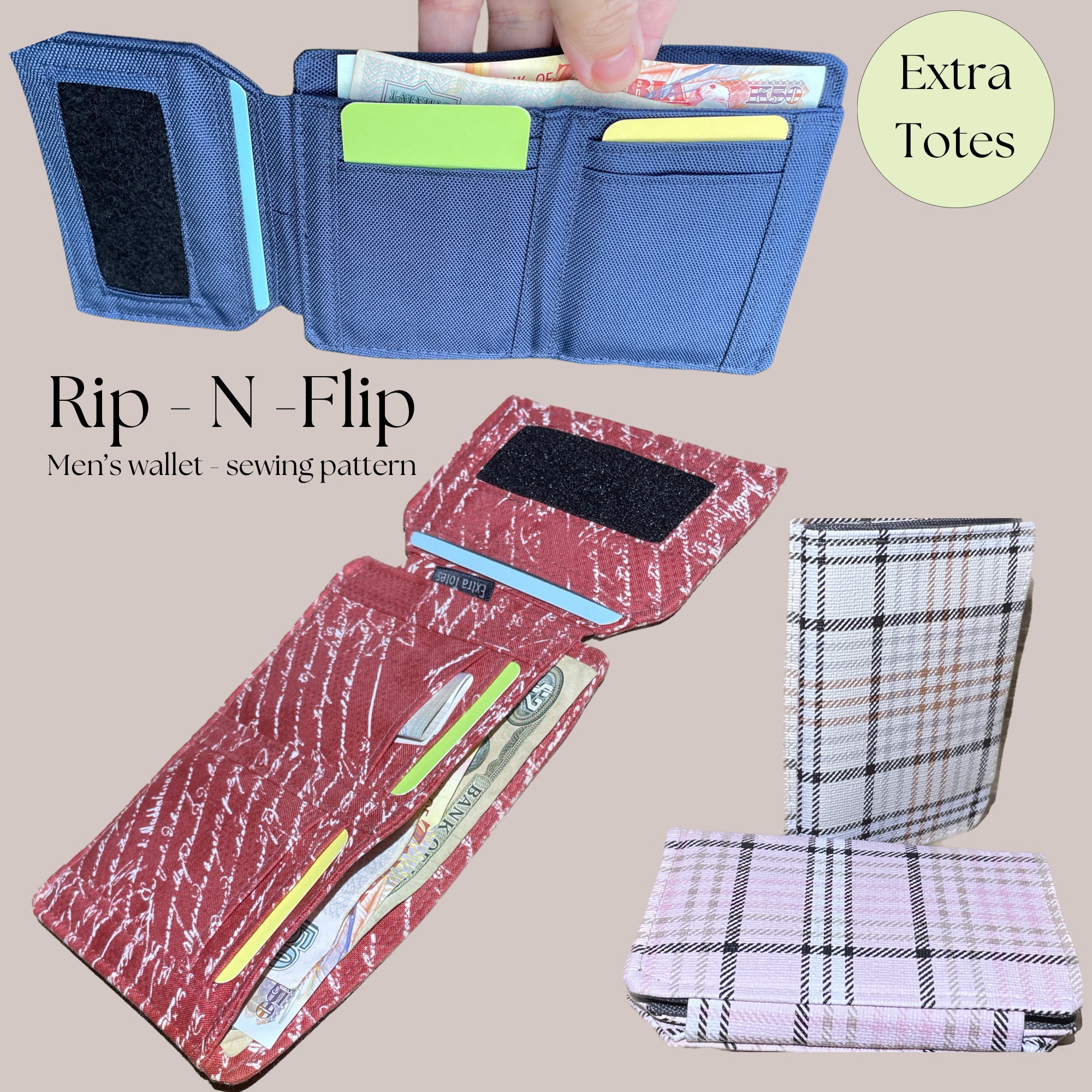 Trifold Wallet Sewing Pattern Etsy
