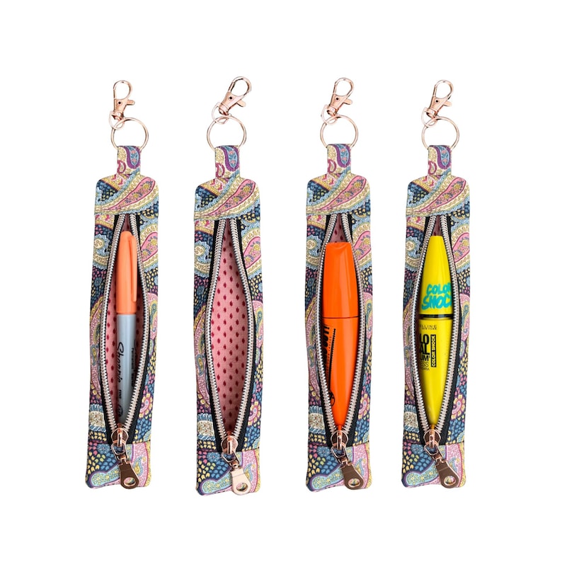 zipped pen case keychain image 2