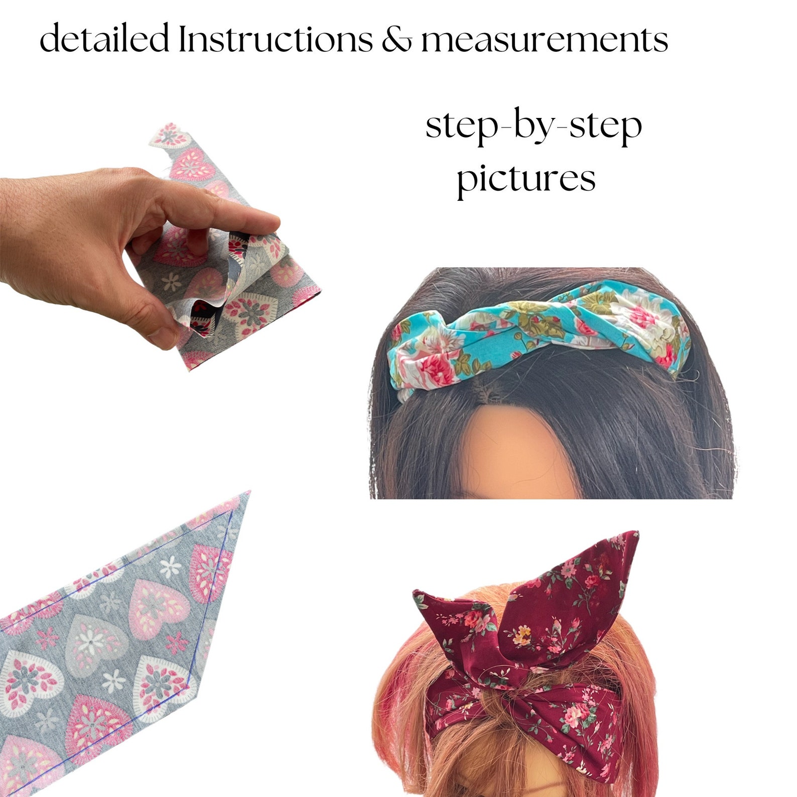 Wire Hair Wrap PDF Sewing Pattern Etsy