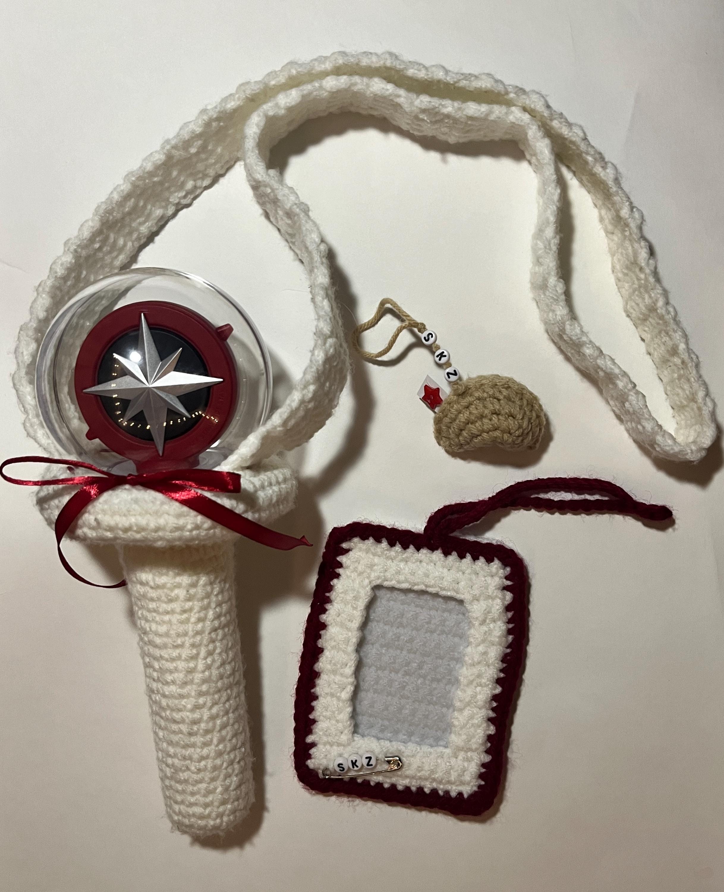 Stray Kids Crochet Lightstick Bundle (lightstick Holder, Photocard